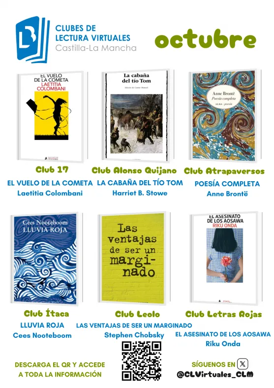Cartel con las lecturas de octubre